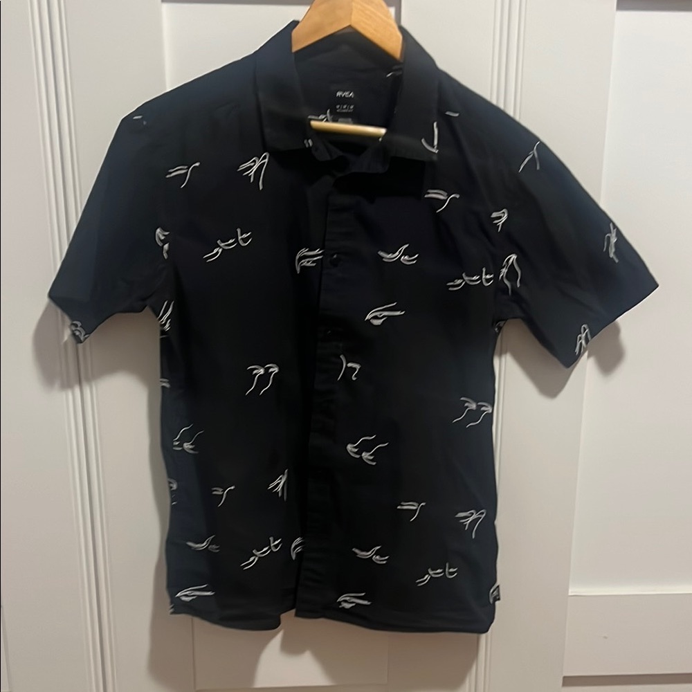 RVCA Men's Black Short Sleeve Shirt